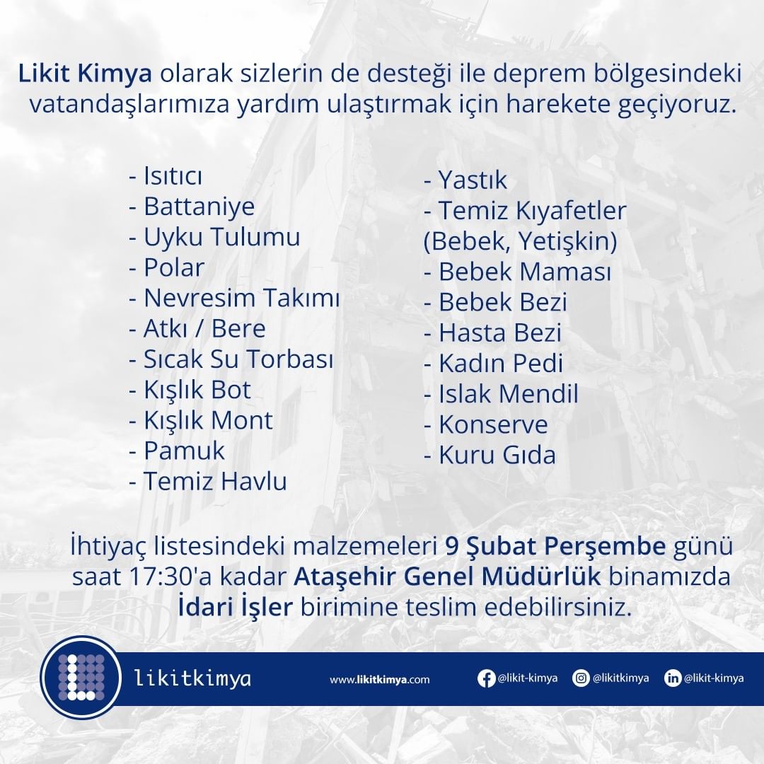 Deprem Bilgilendirmesi
